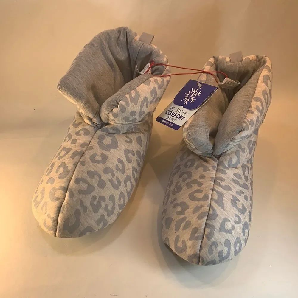 Dear foams Memory Foam Comfort Women’s House Slippers Indoor/Outdoor Heather New